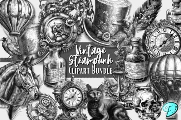 Download Vintage Steampunk PNG Clipart Bundle - Premium Resources