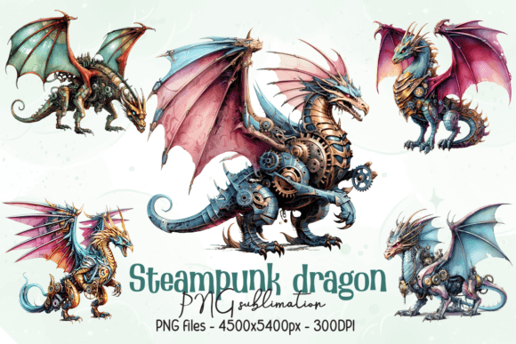 Download Steampunk Dragon PNG Sublimation - Steampunk Collection
